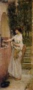 John William Waterhouse A Roman Offering oil on canvas